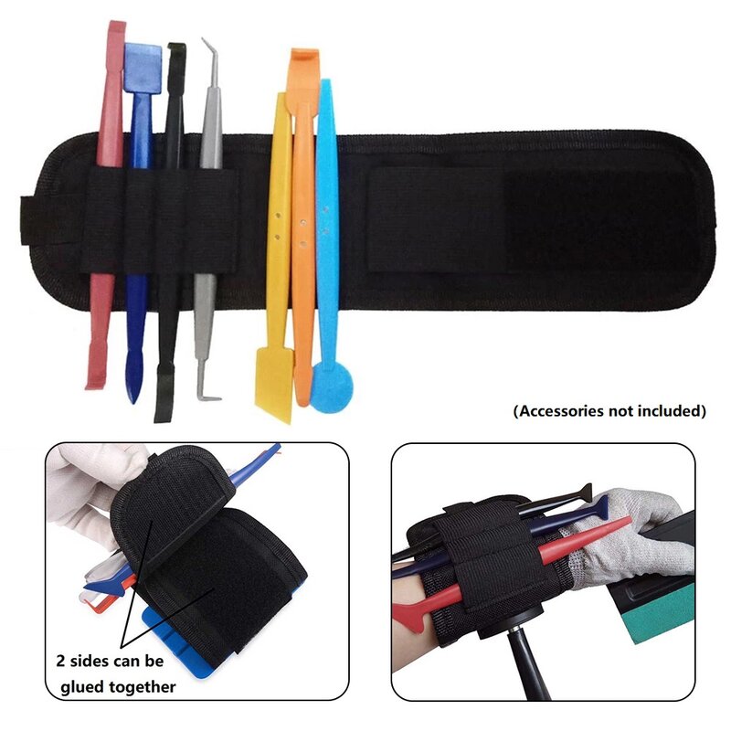 Bolsa de cintura magnética Oxford para envolver el coche, bolsas de herramientas de envoltura de vinilo tintado, soporte magnético de película, raspador, bolsa de corte
