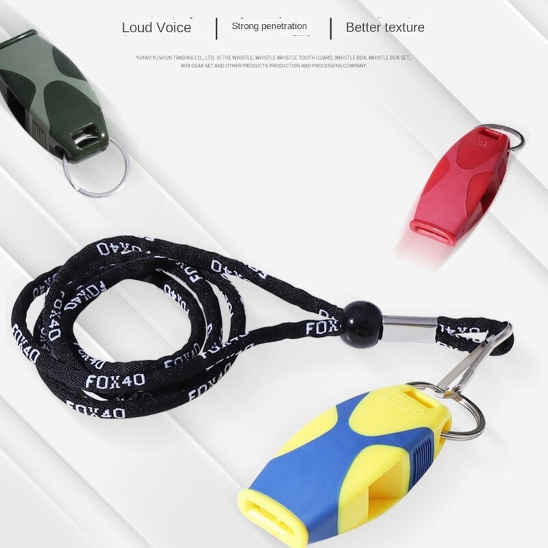 Bicolor Referee Whistles Cheerleading Tool Professional Classic Fish Mouth Whistle Loudest Cheering Seedless Whistle Rugby