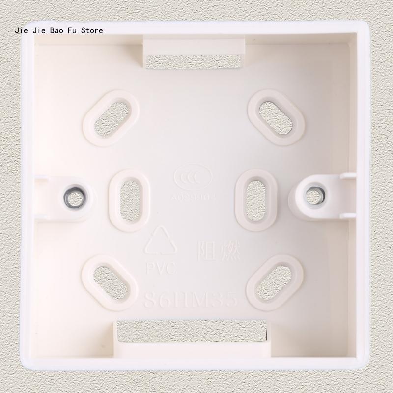 E8BD Universal Power Box Switch Box Antiflaming Temperature Controller Box for Case 86x86mm 3.3 for cm Depth Compact Protecti