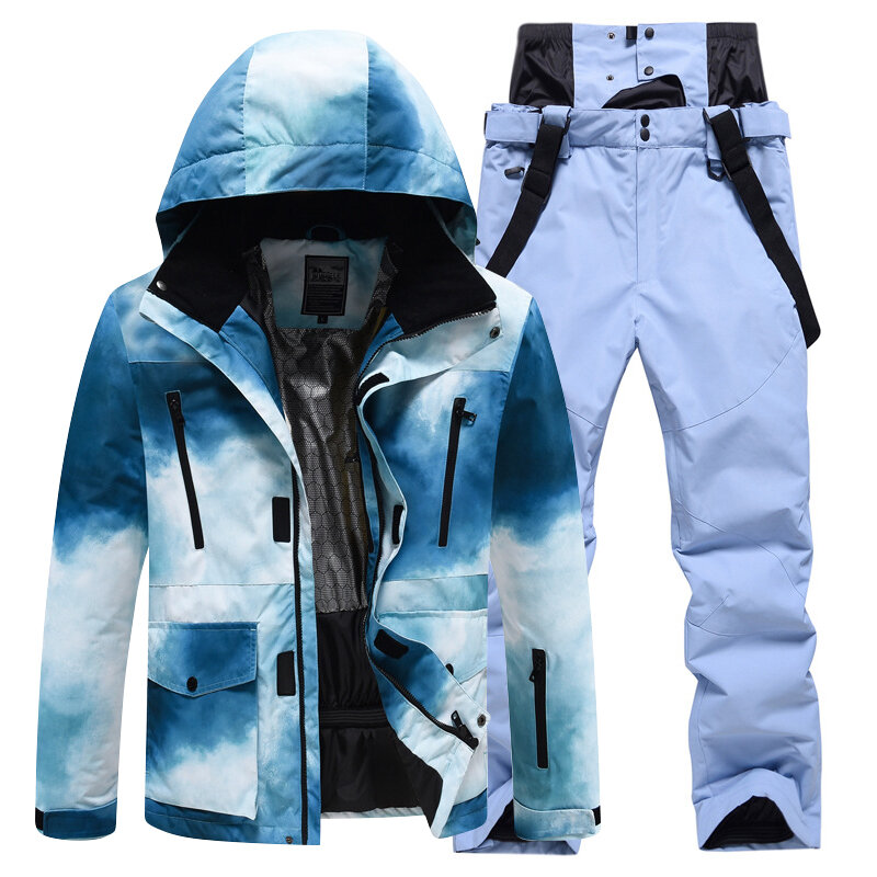 -30 ℃ men's and women's skiing suit windproof and waterproof skiing suit Outdoor and indoor winter warmth preservation
