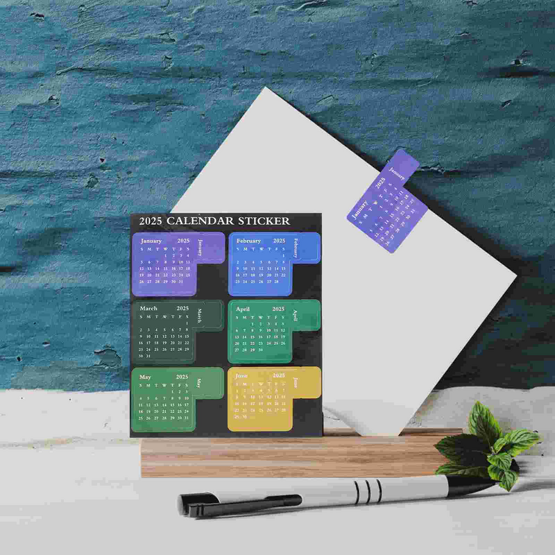 Calendario Sticky Tabs Notebook Planner Stickers 2025 Index Post Labels comodo ufficio