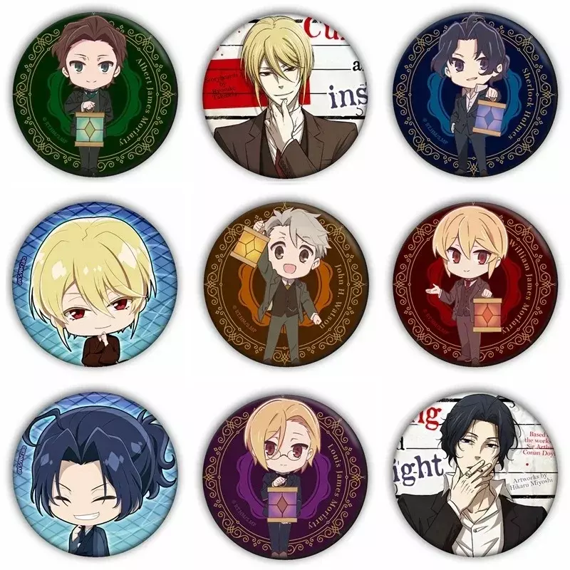 Japanese Cartoon Anime MORIARTY Brooch Pins for Women and Men Cute Badge for Backpacks Clothes Drop Shipping, New, Drop Shipping