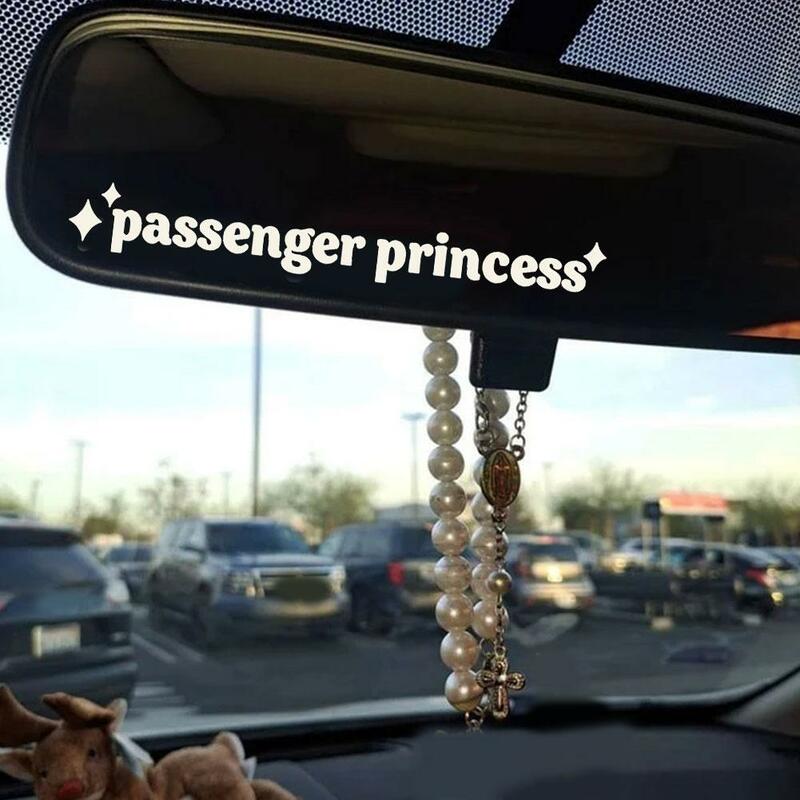 Lusterko samochodowe winylowe dekoracyjne naklejki na lusterko samochodowe pasażera księżniczki gwiazdy tylna wodoodporna akcesoria do wnętrza samochodu
