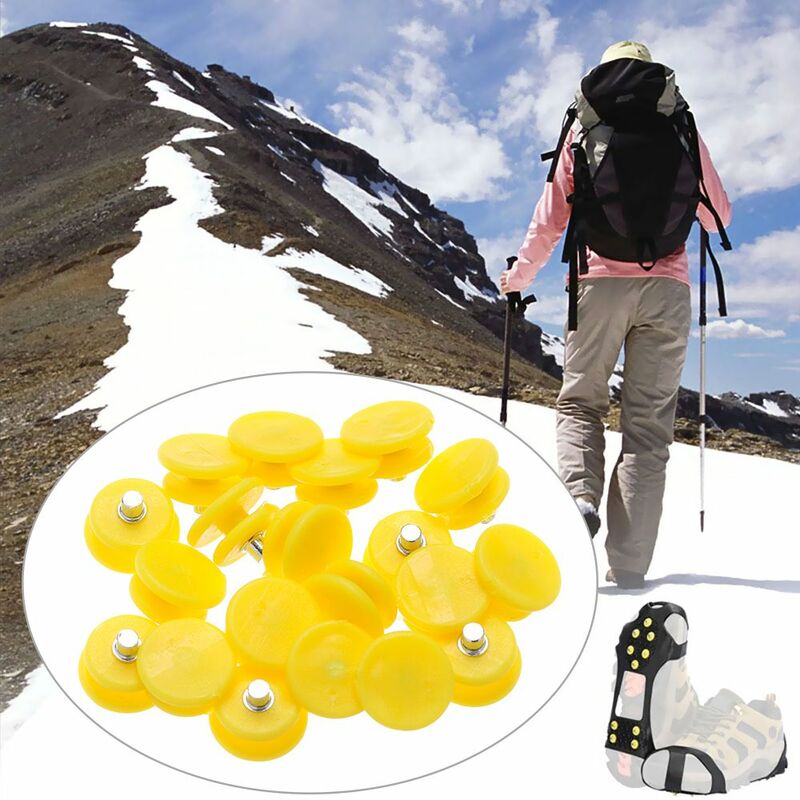 10pcs/20pcs/30pcs Practical Replacement Ice Gripper Shoe Spike Climbing Crampons Teeth Nail Shoe Grippers Cleats