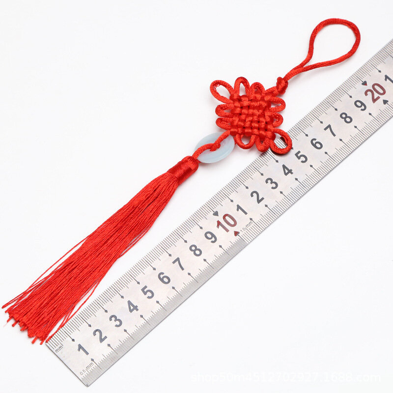 Nudo chino 2022 Lunar chino, decoraciones de Año Nuevo para colgante para el hogar, adornos colgantes, Festival de Primavera, regalo festivo de borla roja