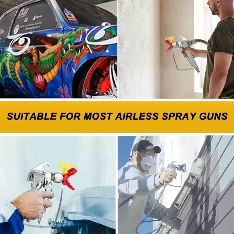 Suntool Yellow Airless Spray Gun Nozzle Tip Multiple Models 3600psi Airless Tips 395 /515/417/211/517/635/109 for Paint Sprayer