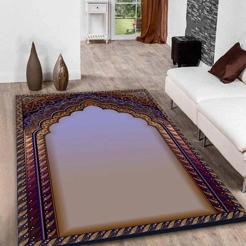 Tapis de prière musulman pour le Ramadan Kareem, tapis de sol coordonnants, tapis à genoux, polymères XR, festival de l'Islam