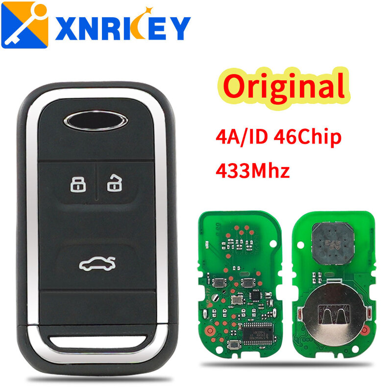 XMRKEY-3 버튼 자동차 키리스 스마트 리모트 키, 434Mhz ID46/4A 칩, 새로운 Chery Tiggo 5 Tiggo 7 Tiggo 8 Arrizo 5 6 7 원격 키용