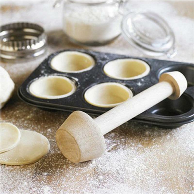 Tart jajek forma forma do pieczenia łatwa do czyszczenia przenośna serwetka pod ciasto domowa forma naczynia kuchenne z podwójną głowicą drewniane lekkie