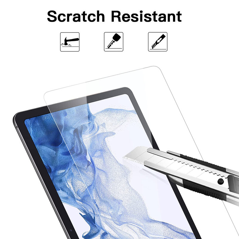 Protection d'écran en verre trempé 9H pour Samsung Galaxy Tab, pour modèles S7, S8, S9, X700, S7 Plus, S8 +, FE 12.4, S9, FE 10.9, 2023, Xouvriers, X610, 2 pièces