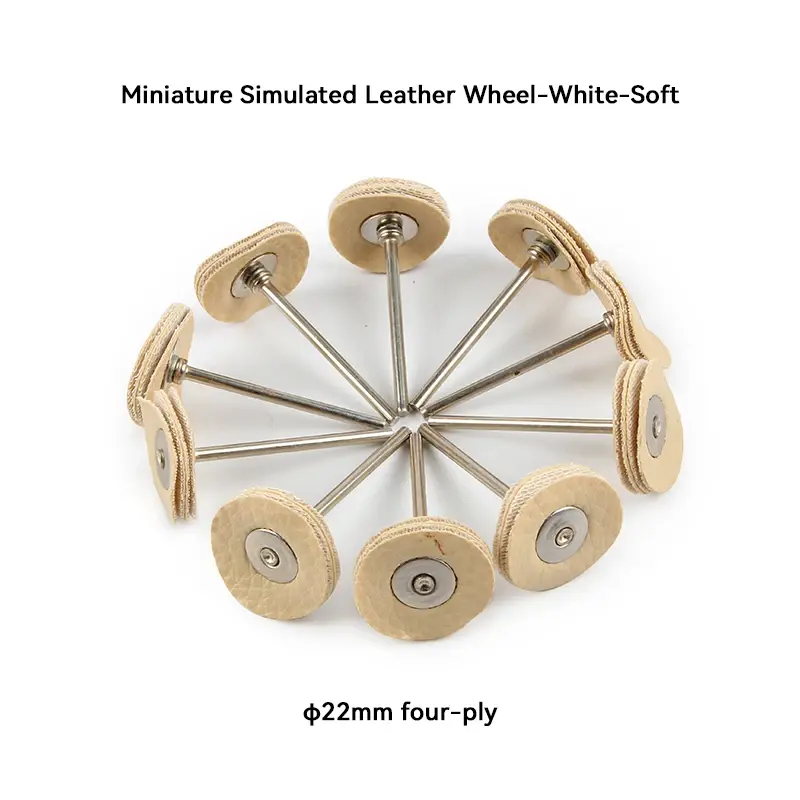 عجلة صقل دوارة صغيرة لطحن المجوهرات ، عجلة تلميع من الزجاج ، كفاءة عالية ، جلد محاكي ، 4 طبقات ، 22 من البولي يوريثان
