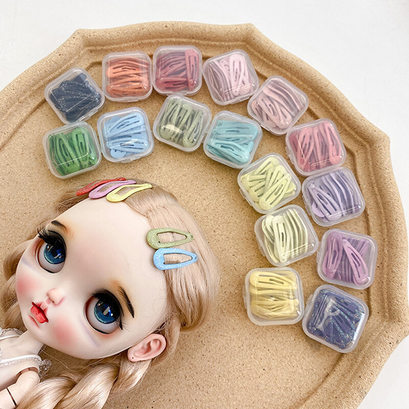 10 Pcs/lot Cute Candy Color Waterdrop Shape 3cm Girls Hairpins Hair Clip Kids Headwear Children Hair Accessories Baby BB Clips