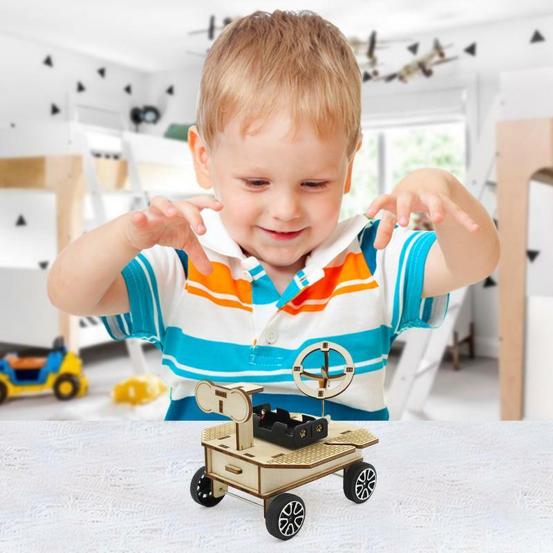 Legno Mars Rover legno scienza giocattolo Mars Rover fai da te interazione genitore-figlio Puzzle 3D giocattolo per la scuola materna soggiorno camera da letto