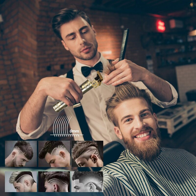 Cortadora de pelo eléctrica USB T9 para hombre, cortadora de pelo recargable, cortadora de barbería, cortadora de barba técnica