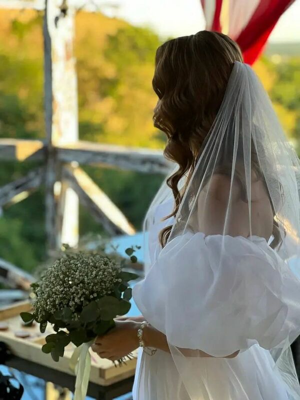 Heiße lange Tüll Hochzeits schleier eine Schicht mit Kamm Braut schleier für Braut Hochzeit Zubehör