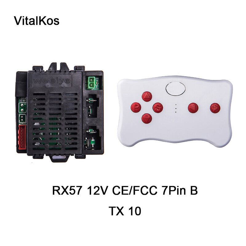 VitalKos Weelye Receptor de Carro Elétrico, CE ou FCC, Transmissor Bluetooth 2.4G, Opcional Peças Do Carro, RX57, 12V