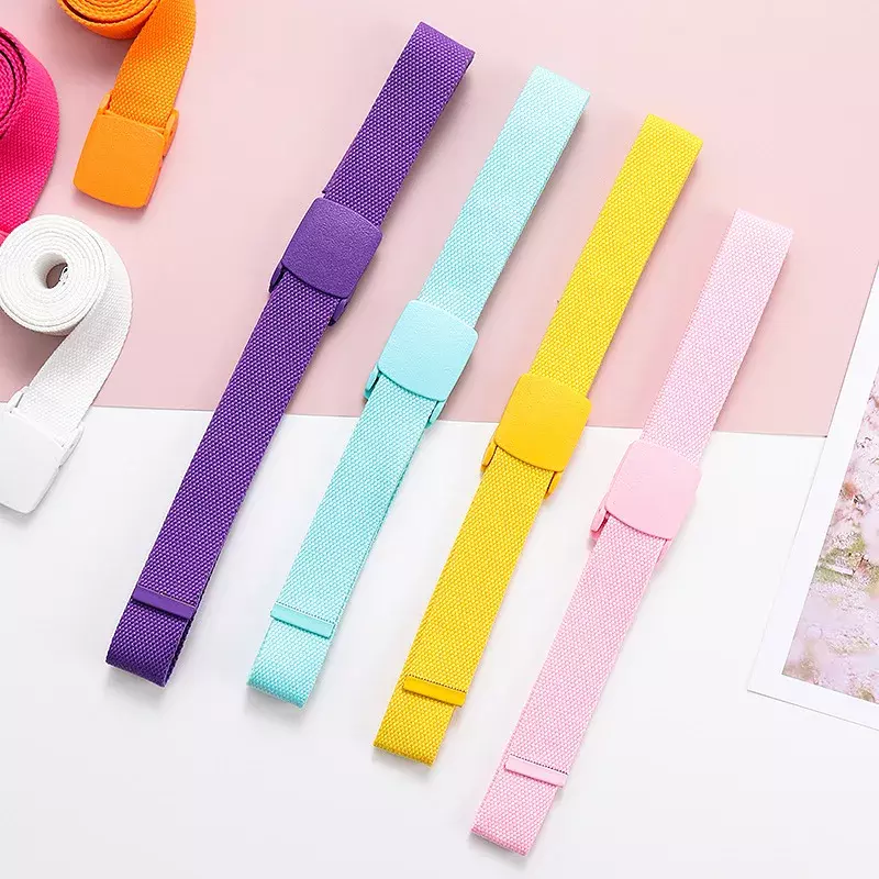 Cinturón táctico de nailon colorido para niños y niñas, accesorios de ropa de moda Kawaii, faja gótica de lona para jóvenes