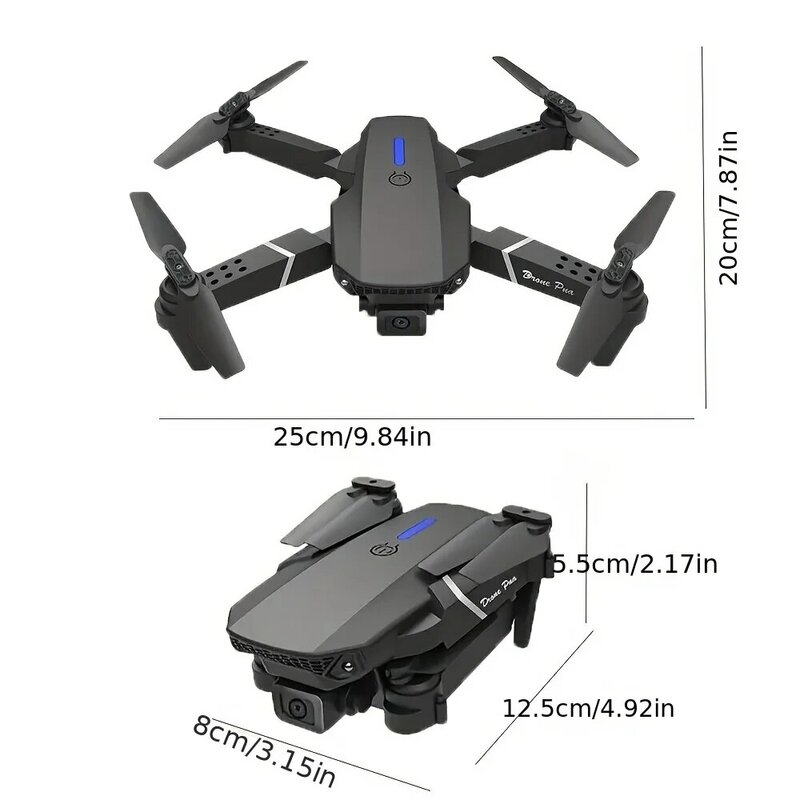 Drone RC 4K profesional, Drone remote control 2024 E88Pro dengan kamera HD sudut lebar 1080P, helikopter WIFI FPV tahan tinggi, mainan hadiah
