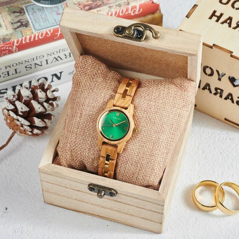 Bobo Bird Houten Dameshorloges Mode Quartz Horloge Voor Dames Met Geschenkdoos Ondersteuning Drop Shipping