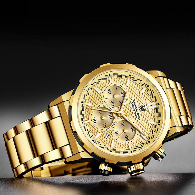 LIGE 탑 브랜드 럭셔리 남성 손목 시계, 풀 스틸 쿼츠 시계, 스포츠 방수 남성 시계, 빅 Relogio Masculino