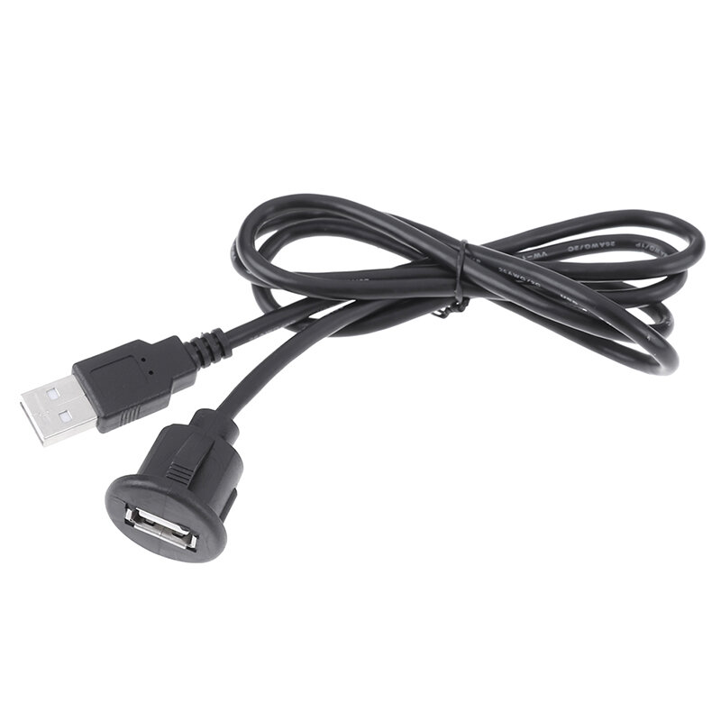 Câble d'extension USB 2.0 mâle vers femelle pour tableau de bord de voiture, 1 pièce, 1m