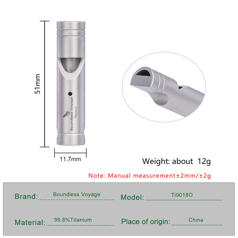 Boundless Voyage-Emergency Survival Segurança Assobios com Cordão, Alto Outdoor Camping Treinadores Formação, Titanium Whistle