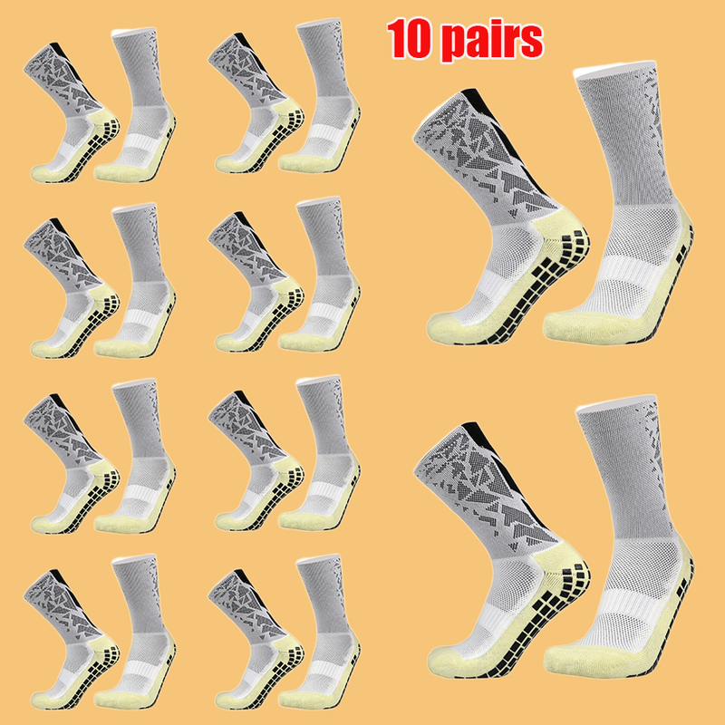 10 paia New Fashion Camo Sports comodi calzini da calcio traspiranti calzini da Yoga da Badminton da calcio in Silicone antiscivolo