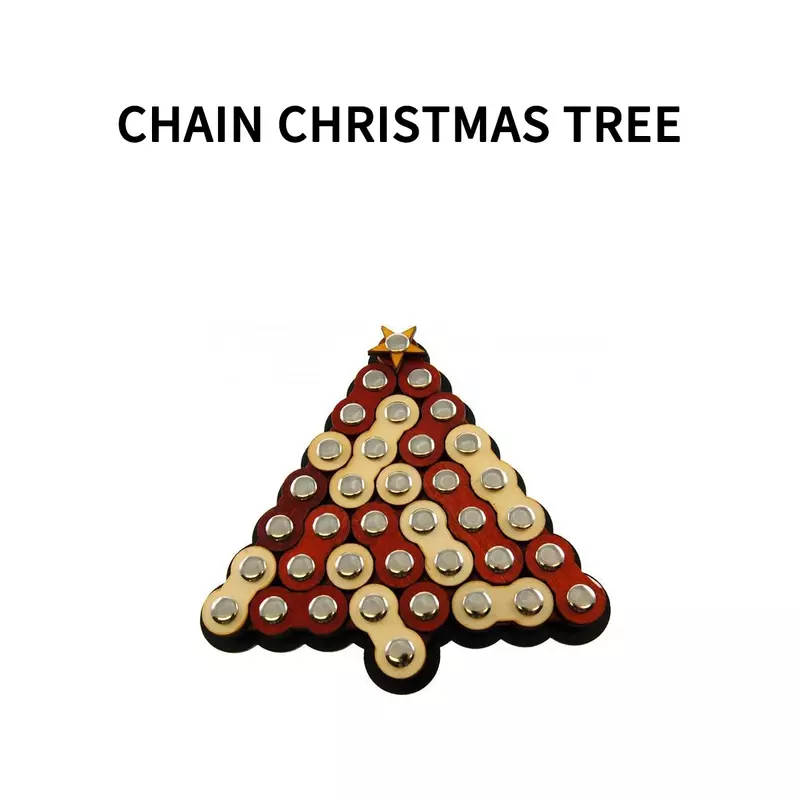 Christmas Tree Puzzle Cadeia, chato aliviar brinquedos do cérebro abafado, Dificuldade Brainy Puzzle
