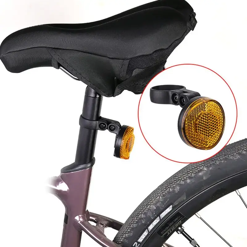 Rak belakang sepeda gunung papan reflektif, untuk AirTag ekor lampu peringatan keselamatan reflektor belakang sepeda dudukan tersembunyi untuk Tag udara