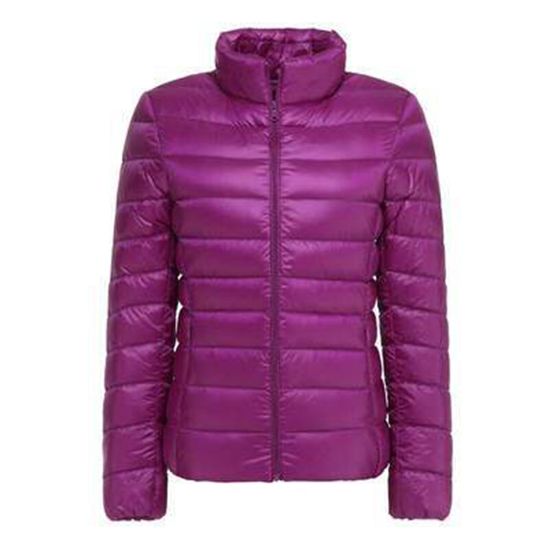 Mantel ritsleting wanita, jaket warna Solid ukuran Plus dengan saku, cocok untuk berbelanja