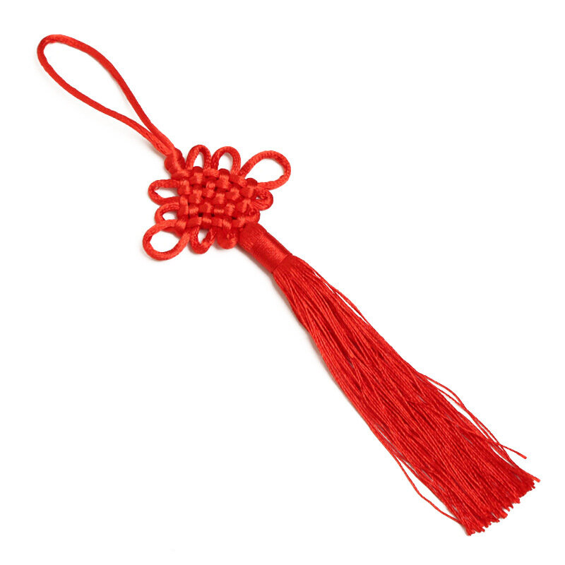 Nudo chino 2022 Lunar chino, decoraciones de Año Nuevo para colgante para el hogar, adornos colgantes, Festival de Primavera, regalo festivo de borla roja