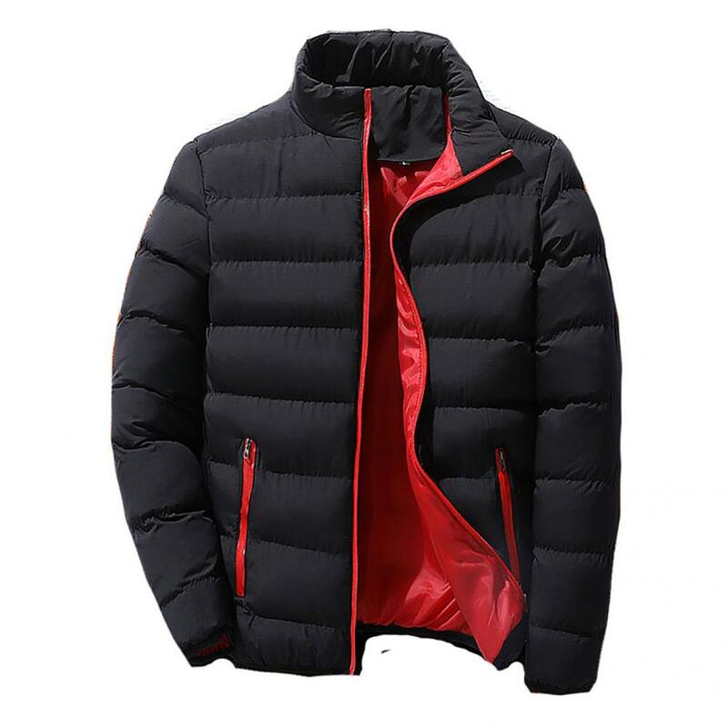 Down Coat Stylish Solid Color Winter Jacket Soft Coat  Padded Warm Winter Coat for Dating