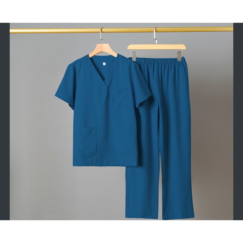 Nieuwe Sneldrogende Sport Unisex Medisch Uniform Verpleging Scrubs Stretch Esthetische Top En Broek Arts Verpleegkundige Outfit Scrub Uniformen