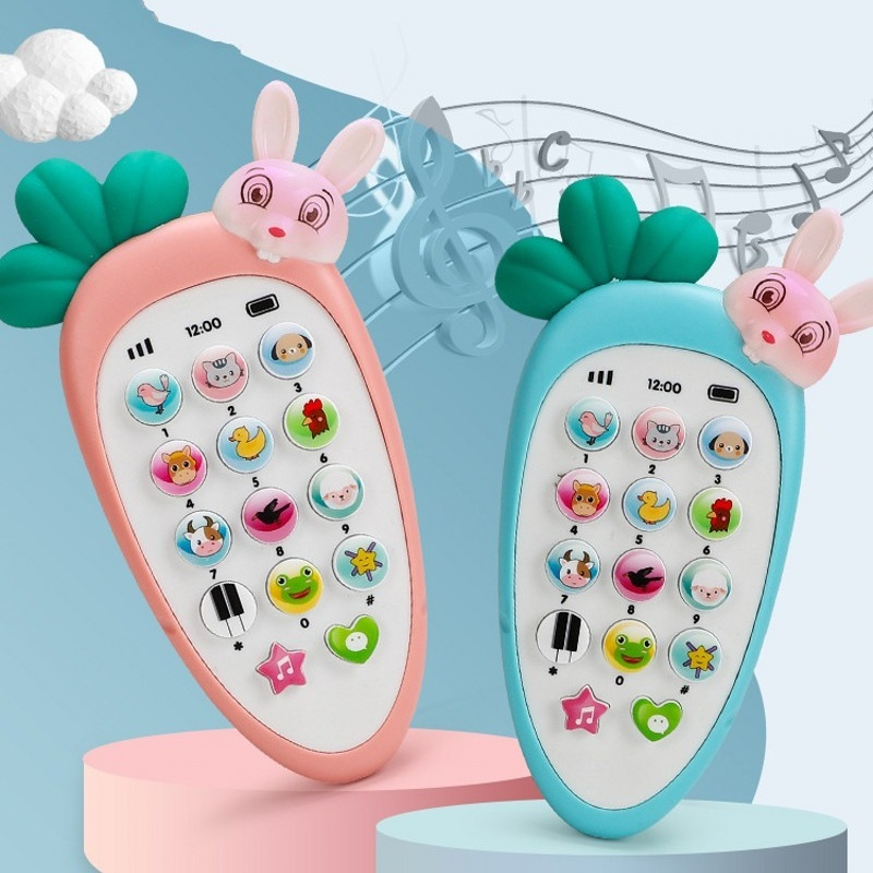 Criança dos desenhos animados do telefone móvel brinquedo eletrônico bonito telefone brinquedos educativos aprendizagem música som máquina bebê infantil presente para crianças