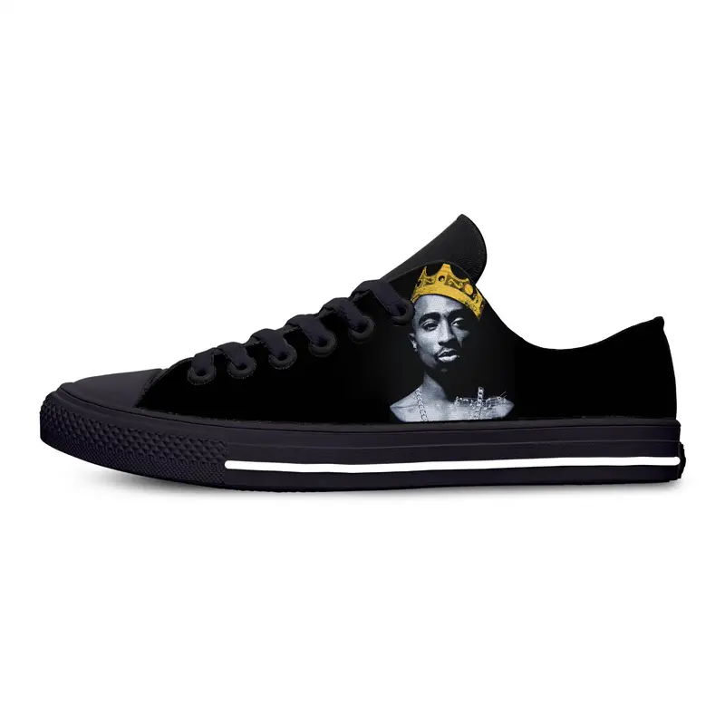 Hot New Summer Fashion 2Pac Tupac Sneakers uomo donna di alta qualità 3D Handiness scarpe Casual Low Top Classic Board Shoes