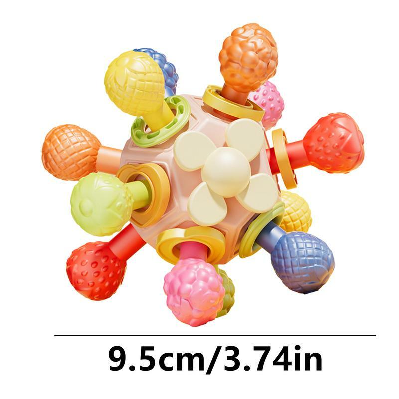 Sensory Rattle Balls for Kids Comfortable Kids Rattle Ball Teether Anti-Swallowing Design Funny Preschool Toys Safe Kids Toys