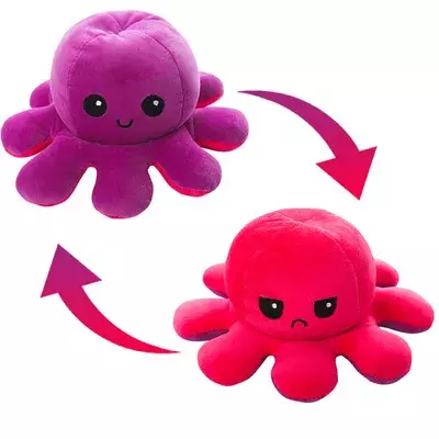 Octopus happy-sad Toys-Pop Puder Toy-it Octopus zweiseitige Burbuja Stimmung Kawaii Pop Artikel Octopus Plüsch Dekoration wütend Pulpo