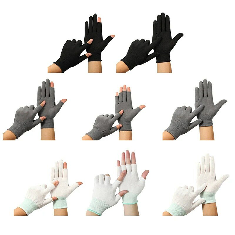 Sonnenschutz Nylon atmungsaktive Touchscreen-Handschuhe Halb finger Voll finger Handschuhe Outdoor-Fäustling Arbeit dünne Handschuhe Schieß handschuh