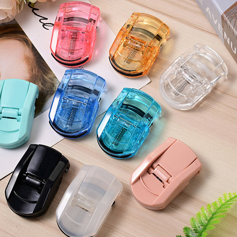 Mini recourbe-cils en Silicone argenté pour femmes, bande de Silicone durable, Portable, avec Clip de remplacement, outils cosmétiques