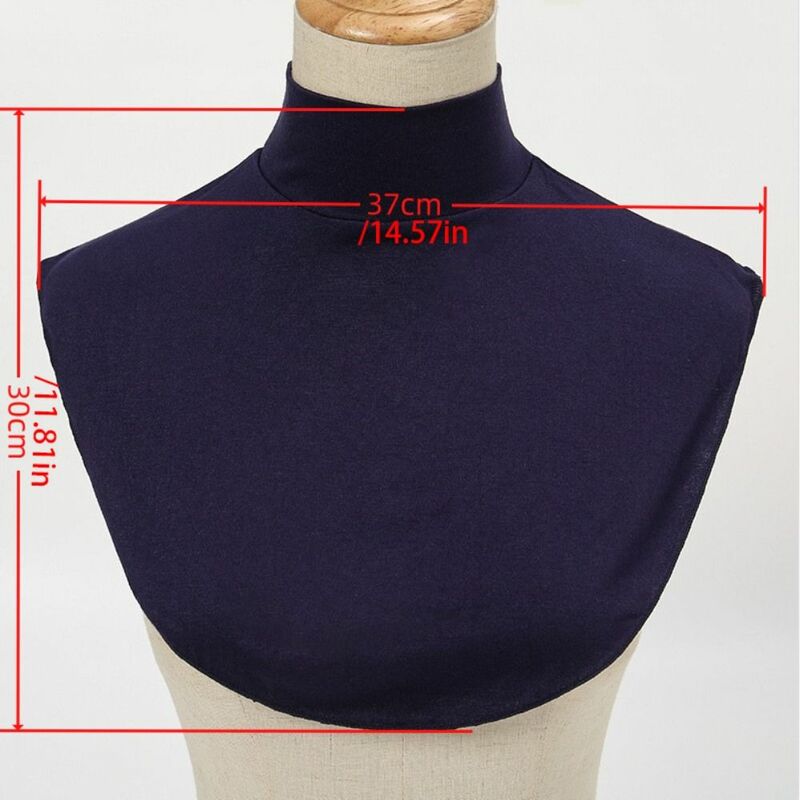 Bufanda de cuello falso Modal para mujer, camisa inferior de Color sólido, suéteres de colocación de cuatro estaciones, accesorios de camisa