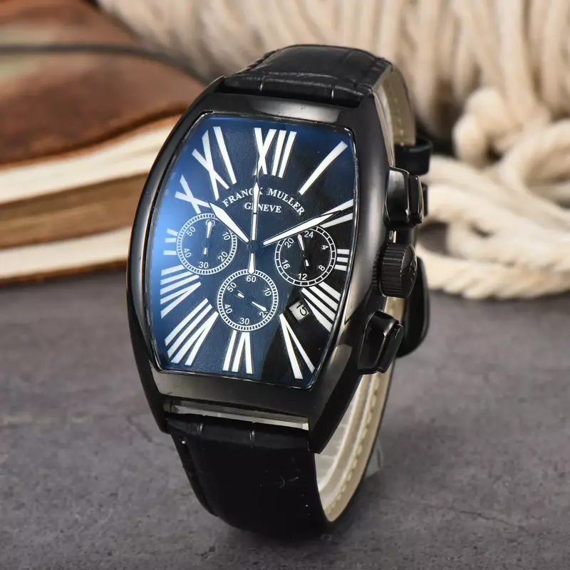 Men's Waterproof Tonneau Quartz Wristwatches, Relógios Esportivos, Artigos de Luxo, Frete Grátis, Moda