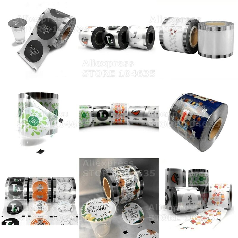 Ecompleting-Film thermoscellant pour tasses à thé Bubble Boba, machine à sceller pour bancs, type PP transparent, 90mm,95mm, N 9095