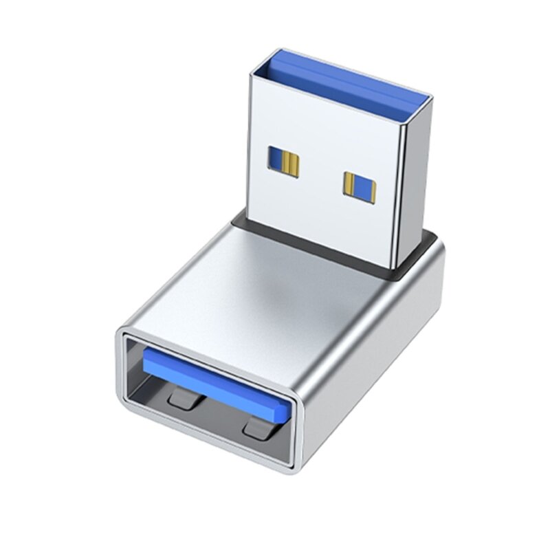 Adaptateur USB 3.0 mâle vers femelle coudé vers le haut et le bas, connecteur d'extension pour ordinateur portable, convertisseur de chargeurs USB, 90 magasins résistants
