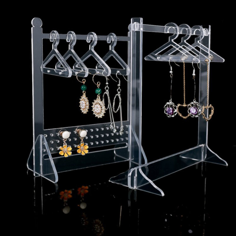 Mini Coat Hanger Rack Earring Display Stand Large Capacity Jewelry Storage Jewelry Show Case Earring Hook for Girls DIY Gift