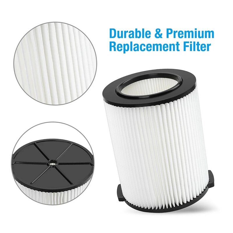 Substituição lavável do filtro para aspirador Ridgid VF4000, padrão, molhado, seco, HEPA, 5-20 galões