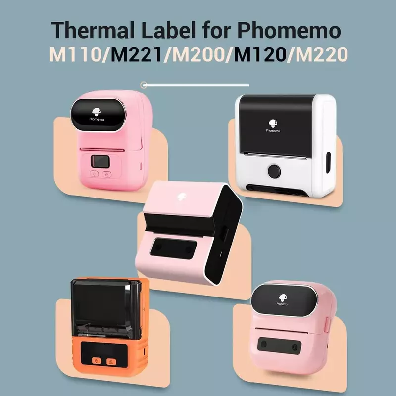 Etiquetas térmicas redondas para Nombre de precio, código de barras, logotipo de dirección, 50mm x 50mm, dorado, para Phomemo M110, M120, M200, M220, M221