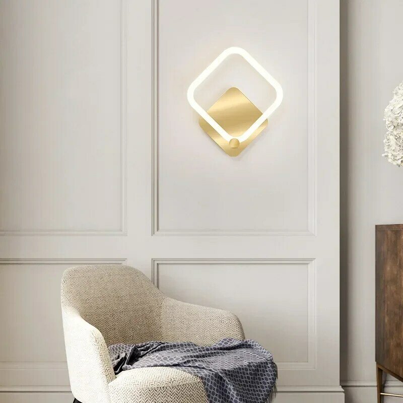 Lampada da parete moderna a LED per soggiorno sfondo camera da letto comodino corridoio applique da parete lampada per interni decorazioni per la casa apparecchio di illuminazione