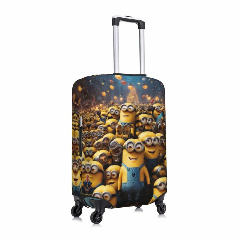 Модный Индивидуальный чехол для чемодана с изображением миньонов, моющиеся Чехлы для чемоданов для путешествий