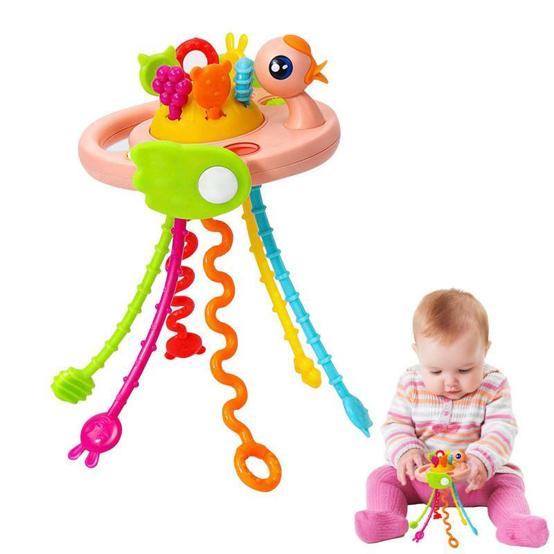 아기를 위한 교육용 풀 로프 스트링 완구 색상 모양 인식 기술 몬테소리 감각 발달 장난감, 어린이용 선물