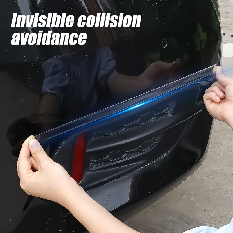 8PC Clear Car Door Edge adesivi protettivi striscia Anti-collisione adesivo protettivo trasparente strisce protettive invisibili bianche